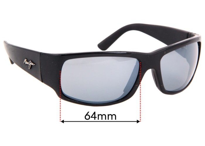 Compatible with Maui Jim Shaka MJ105 Sunglasses Revant Replacement Lenses for Maui Jim Shaka MJ105