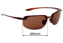 SFX Replacement Sunglass Lenses fits Maui Jim MJ726 Moonbow 57mm Wide 