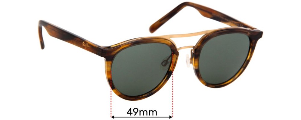 Sunglass Fix Replacement Lenses for Maui Jim MJ529 Sunny Days - 49mm Wide