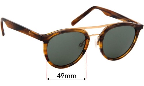 Sunglass Fix Replacement Lenses for Maui Jim MJ529 Sunny Days - 49mm Wide 