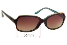 SFX Repuesto Lentes de Gafas de sol se adapta Maui Jim MJ351 Moana Flexon 64mm de ancho x 4 