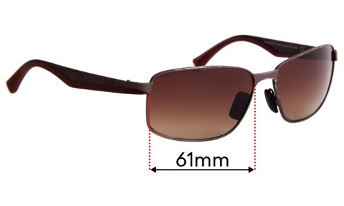 Sunglass Fix Replacement Lenses for Maui Jim MJ709 Backswing  - 61mm Wide 