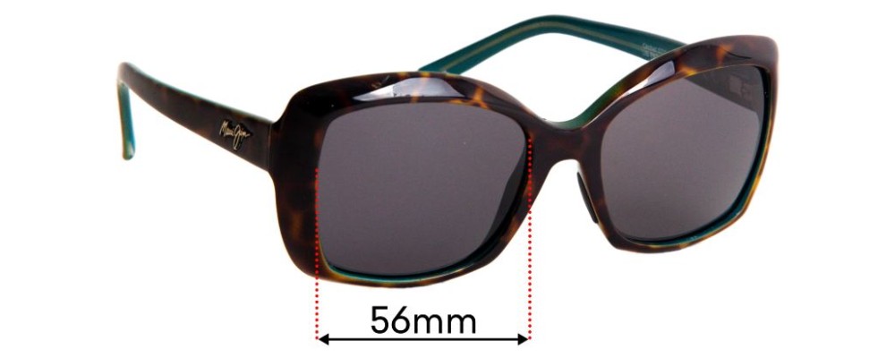 Sunglass Fix Replacement Lenses for Maui Jim MJ735 Orchid - 56mm Wide