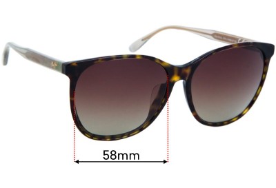 Maui Jim MJ821 Isola Replacement Sunglass Lenses - 58mm Wide 