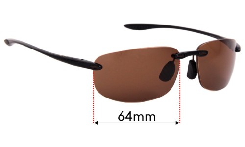 Sunglass Fix Replacement Lenses for Maui Jim MJ907 Ho'okipa - Rx - 64mm Wide 