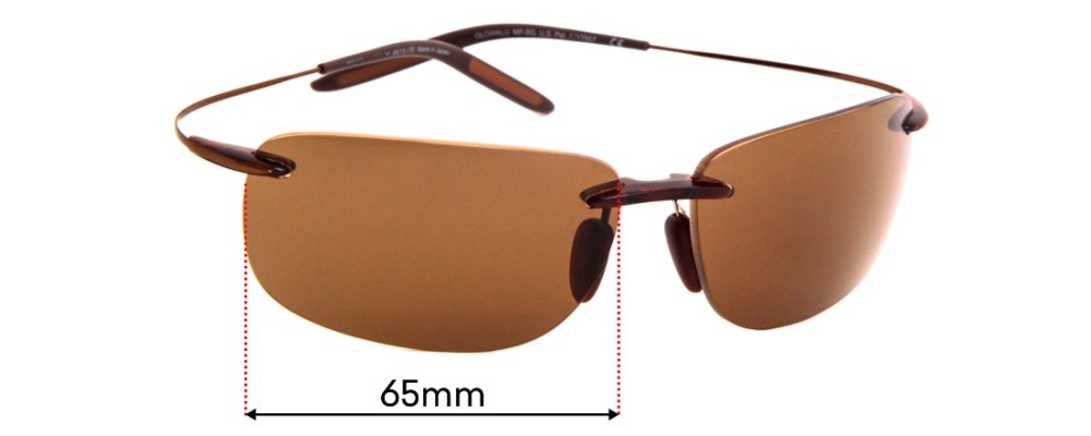 Sunglass Fix Replacement Lenses for Maui Jim MJ508 Olowalu - 65mm Wide