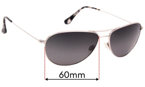 Sunglass Fix Replacement Lenses for Maui Jim MJ772 Sea House - 60mm Wide 