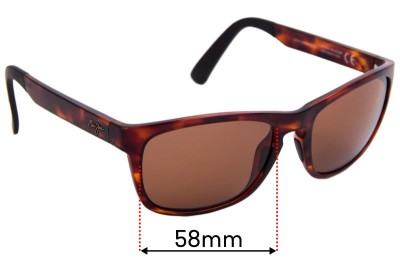 Sunglass Fix Replacement Lenses for Maui Jim South Swell MJ755 - 58mm Wide 