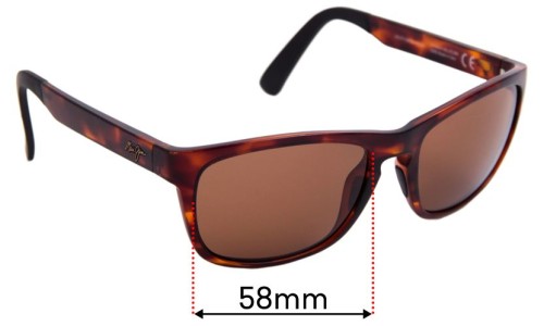 Sunglass Fix Replacement Lenses for Maui Jim MJ755 South Swell - 58mm Wide 