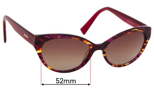 Sunglass Fix Replacement Lenses for MaxMara MM 1227 - 52mm Wide 
