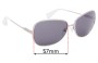 Sunglass Fix Replacement Lenses for Michael Kors MKS122 - 57mm Wide 