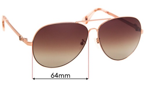 Sunglass Fix Replacement Lenses for Mimco Wanderer - 64mm Wide 