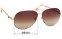 Sunglass Fix Replacement Lenses for Mimco Wanderer - 64mm Wide 