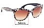 Sunglass Fix Lentes de Repuesto para Miu Miu SMU10P - 54mm Wide 