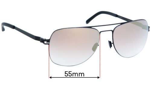 Sunglass Fix Replacement Lenses for Mykita Jim - 55mm Wide 