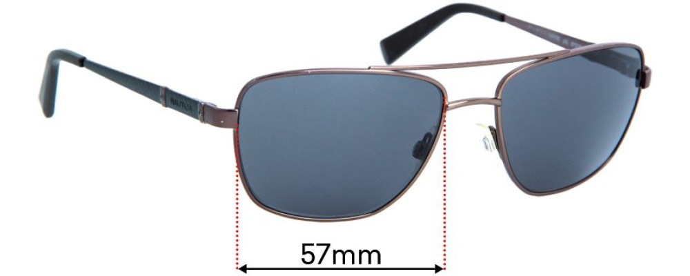 Sunglass Fix Replacement Lenses for Nautica N5117S - 57mm wide