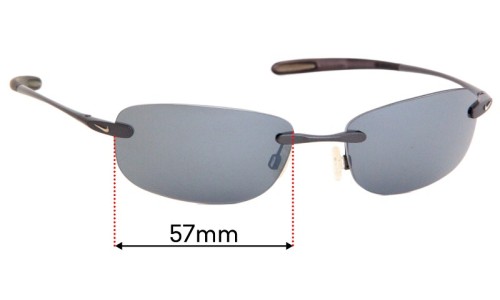 Sunglass Fix Replacement Lenses for Nike FlyWheel EVO114  - 57mm Wide 