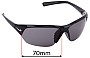 Sunglass Fix Verres de Remplacement pour Nike EV0525 Skylon ACE - 70mm Wide 