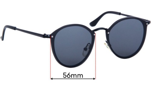 Sunglass Fix Replacement Lenses for The Nolan Bros Classic - 56mm Wide 