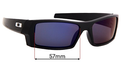 Sunglass Fix Replacement Lenses for Oakley Gascan S - 57mm Wide Oakley Gascan S Replacement Lenses 57mm wide