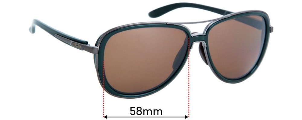 Sunglass Fix Replacement Lenses for Oakley Split Time OO4129 - 58mm wide