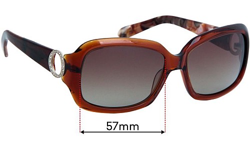 Sunglass Fix Verres de Remplacement pour Oroton  Lyon - 57mm Wide 