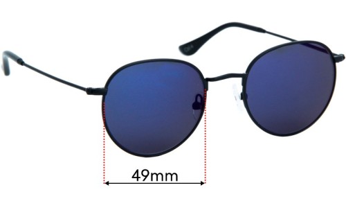 Sunglass Fix Replacement Lenses for Ortc Drift - 49mm Wide 
