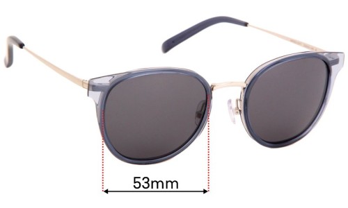 Sunglass Fix Replacement Lenses for Oscar Wylee Aries - 53mm Wide 