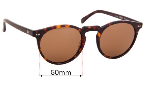 Sunglass Fix Replacement Lenses for Otis Omar - 50mm Wide 