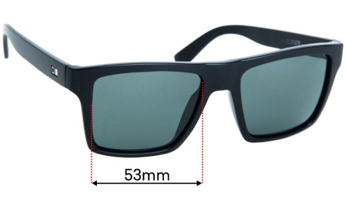 Sunglass Fix Replacement Lenses for Otis Solid State - 53mm Wide 