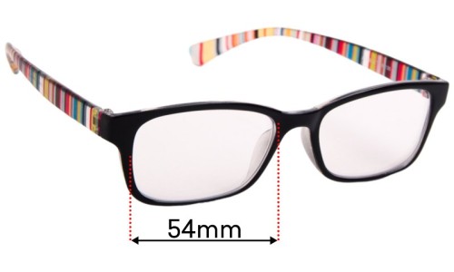 Paul Smith JD330 Replacement Lenses 54mm wide 