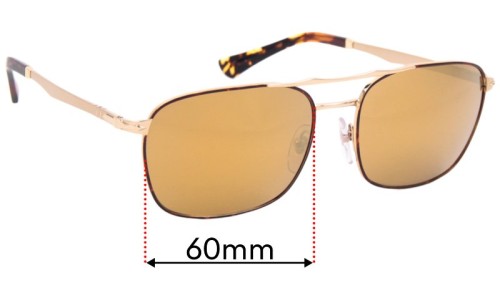 Sunglass Fix Replacement Lenses for Persol 2454-S - 60mm Wide 