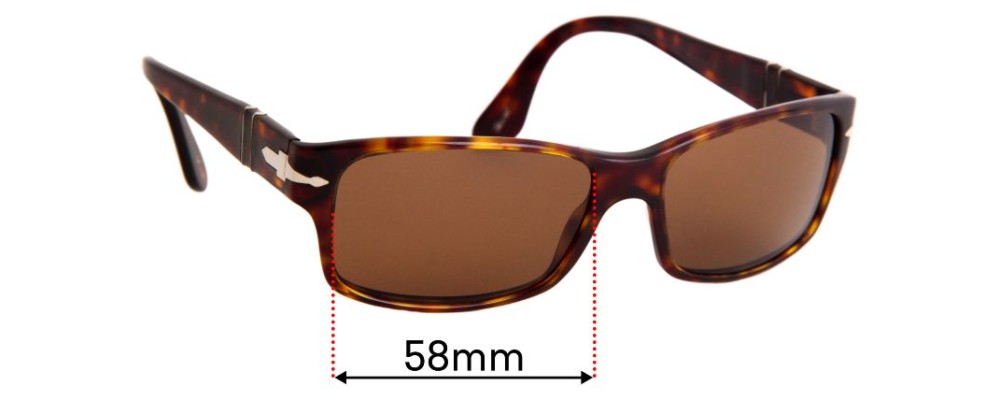 Sunglass Fix Replacement Lenses for Persol 2803-S - 55mm Wide