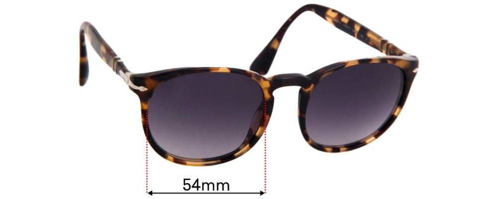 Sunglass Fix Replacement Lenses for Persol 3157-S - 54mm Wide