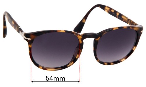 Sunglass Fix Replacement Lenses for Persol 3157-S - 54mm Wide 