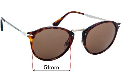 Sunglass Fix Replacement Lenses for Persol 3166-S  - 51mm wide 