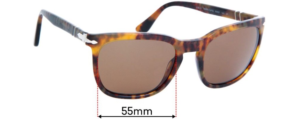 Sunglass Fix Replacement Lenses for Persol 3193-S - 55mm Wide