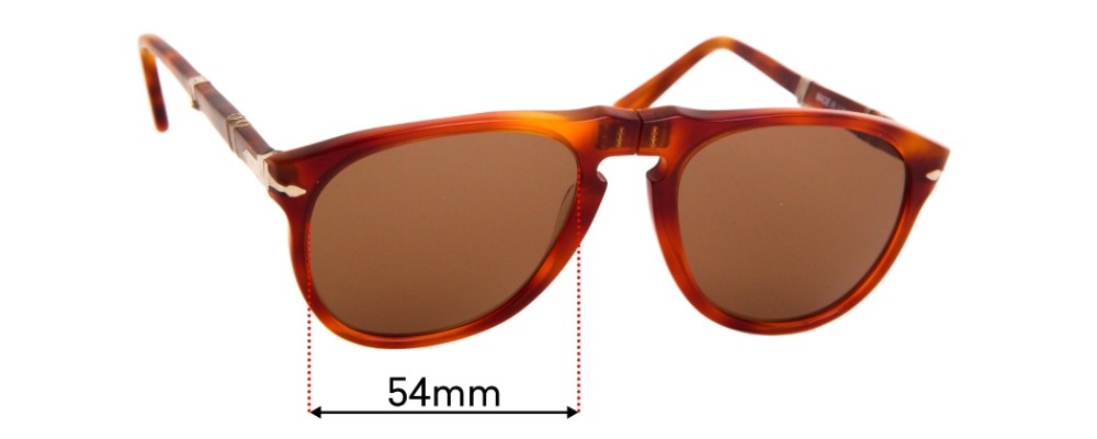 Sunglass Fix Replacement Lenses for Persol Ratti Folding 806  - 54mm Wide