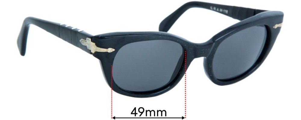 Sunglass Fix Replacement Lenses for Persol S.R.A.M-116 - 49mm Wide