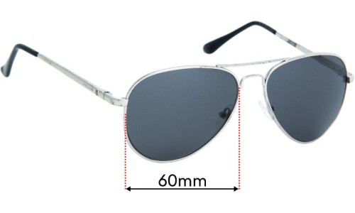 Sunglass Fix Replacement Lenses for Polar 664 - 60mm Wide 