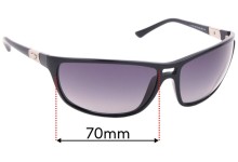 Sunglass Fix Replacement Lenses for Police S1716 - 70mm Wide