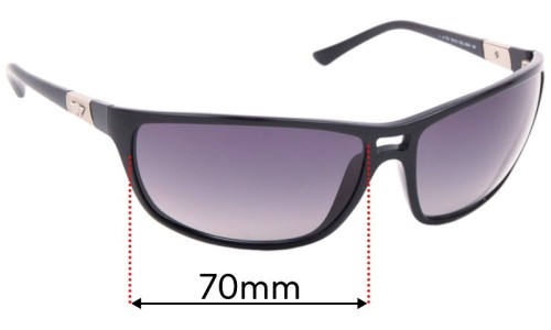 Police S1716 Replacement Lenses 70mm wide 