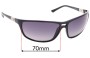 Sunglass Fix Replacement Lenses for Police S1716 - 70mm Wide 