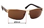 Sunglass Fix Replacement Lenses for Police S8855 Force - 68mm Wide 