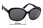Sunglass Fix Replacement Lenses for Prada SPR18Q - 62mm Wide 