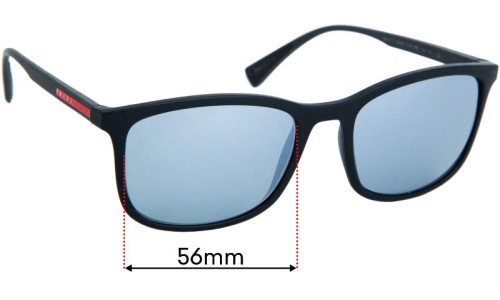 Sunglass Fix Replacement Lenses for Prada SPS01T & PS01TS - 56mm Wide 