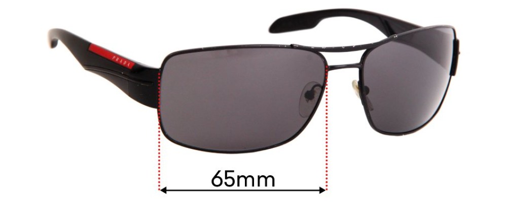 Sunglass Fix Replacement Lenses for Prada SPS53N - 65mm Wide