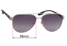 Sunglass Fix Replacement Lenses for Prada SPS54T - 58mm Wide