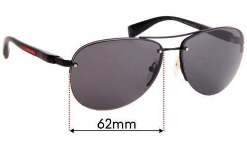 Prada SPS56M & PS56MS Replacement Lenses 62mm wide 