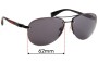 Sunglass Fix Replacement Lenses for Prada SPS56M & PS56MS - 62mm Wide 